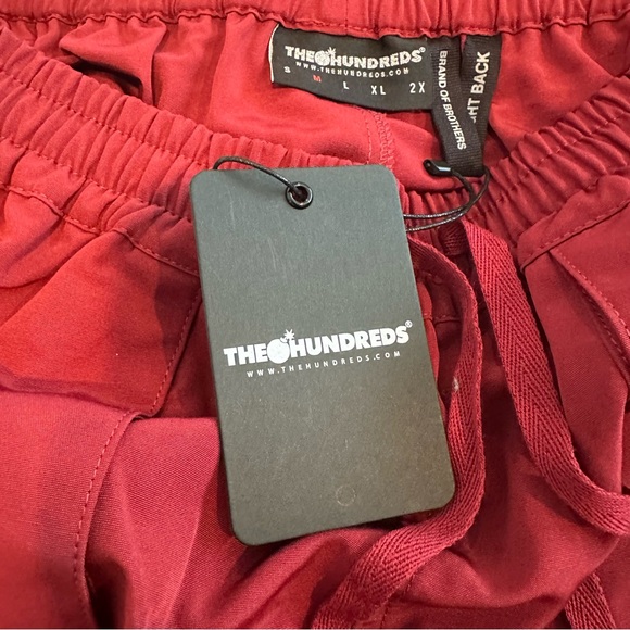 The Hundreds Red Pronto Oversized Unisex Parachute Pants - Picture 10 of 13